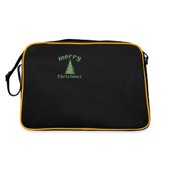 Merry christmas - Retro Tasche - Schwarz/Gold - Hinten