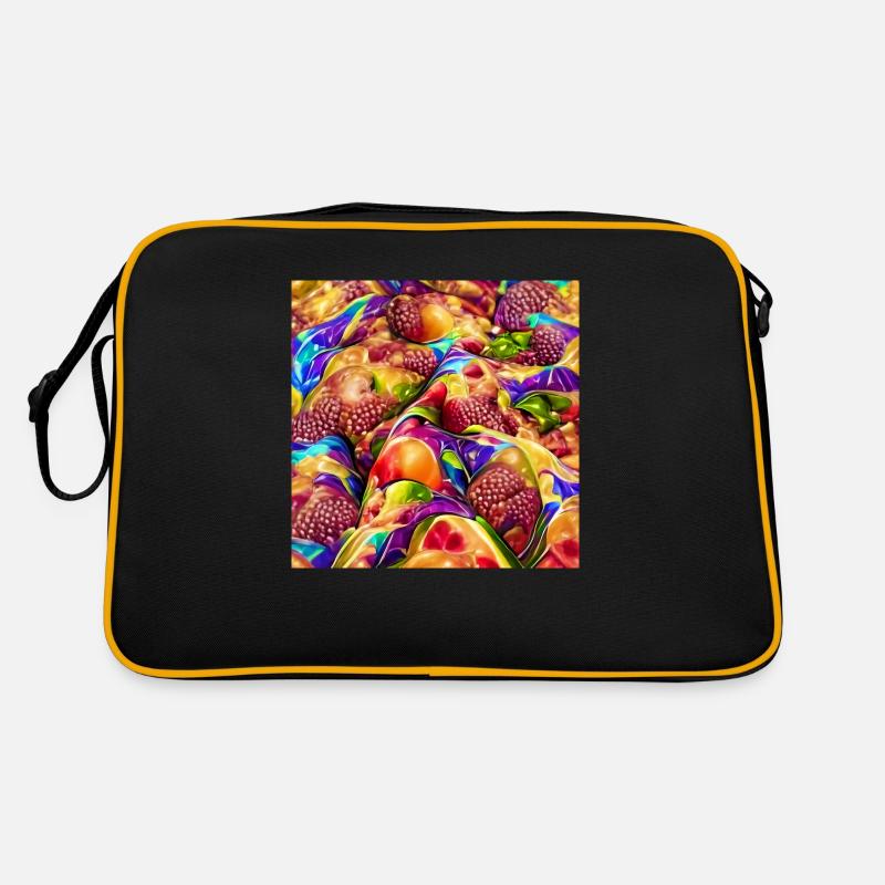 Psychedelische bunte Früchte Retro Tasche
