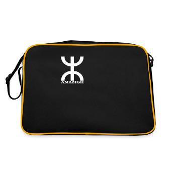 Berber motif Amazigh Kabyle - Retro Bag - black/gold - Back