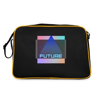 future - Retro Tasche - Schwarz/Gold - Hinten