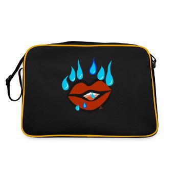 Lips seek tears v11.00 - Retro Bag - black/gold - Back