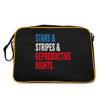 Stars & Stripes & Droits reproductifs - Sac Retro - noir/or - Dos