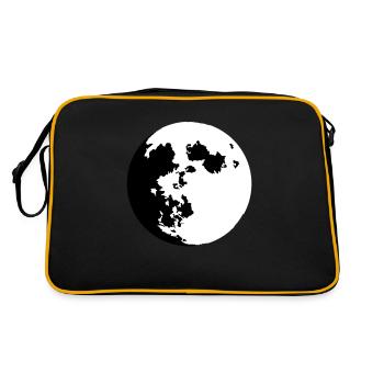 Moon (color customizable) - Retro Bag - black/gold - Back