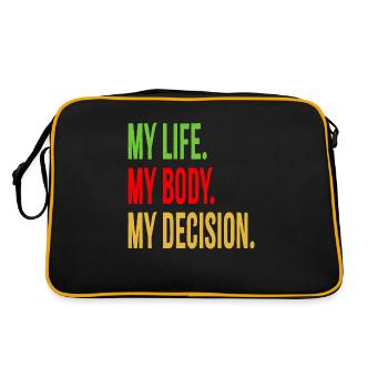 My Life. My Body. My Decision. - Retro Bag - black/gold - Back