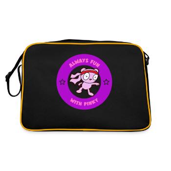 Always fun with Pinky Design. - Retro Bag - black/gold - Back