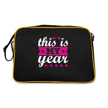 c’est mon année - Sac Retro - noir/or - Dos