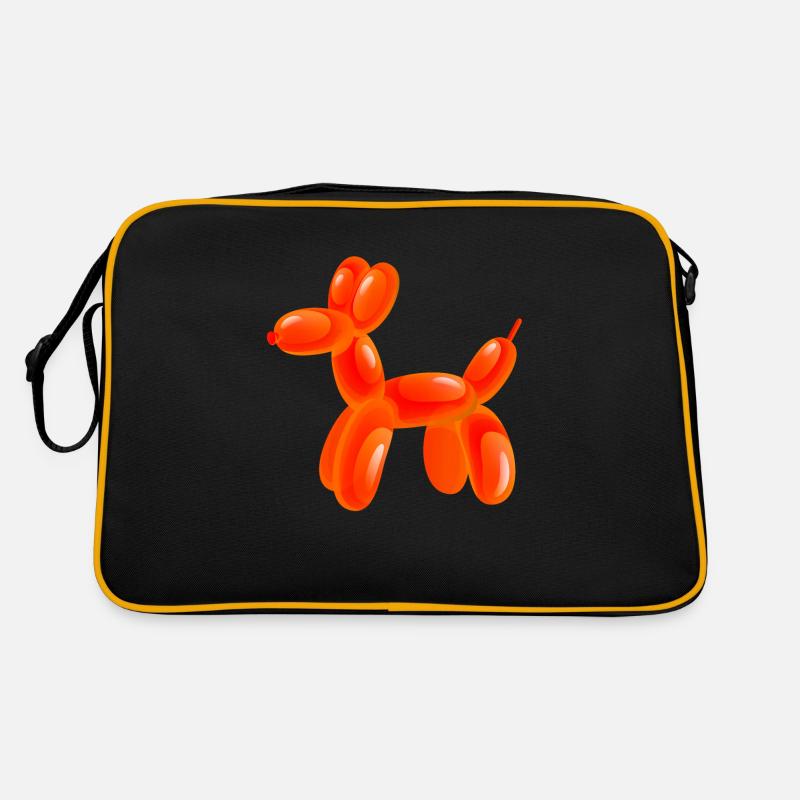 Hundeball - Retro Tasche - Schwarz/Gold