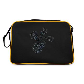 Sci Fi Spiralwürfel - Retro Tasche - Schwarz/Gold - Hinten