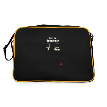 Drunk? - Retro Bag - black/gold - Back