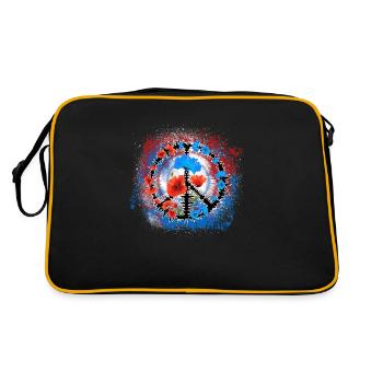 Paix / Coquelicot Signe de paix - Sac Retro - noir/or - Dos