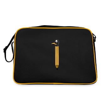 Pen guin - Retro Tasche - Schwarz/Gold - Hinten