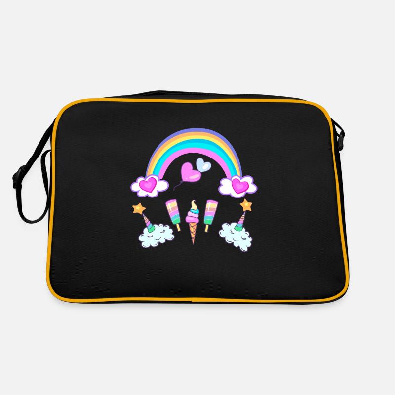 Eishorn Regenbogen Retro Tasche