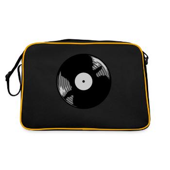 Conception de musique de disque vinyle - Sac Retro - noir/or - Dos