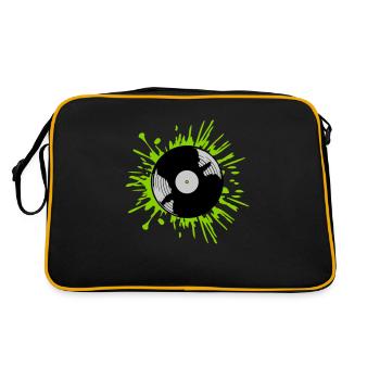 Color blobs vinyl record drops - Retro Bag - black/gold - Back