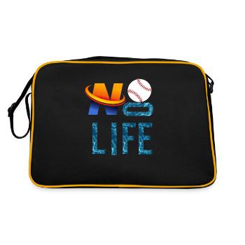 NO baseball ,No life - Sac Retro - noir/or - Dos