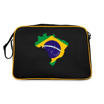 Brazilien - Retro Tasche - Schwarz/Gold - Hinten