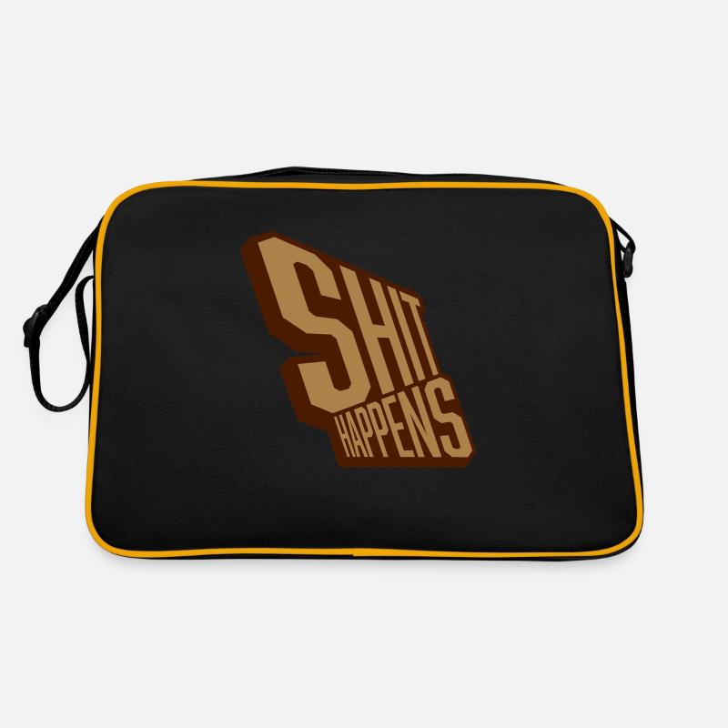Shit happens relaxe Motto Retro Tasche