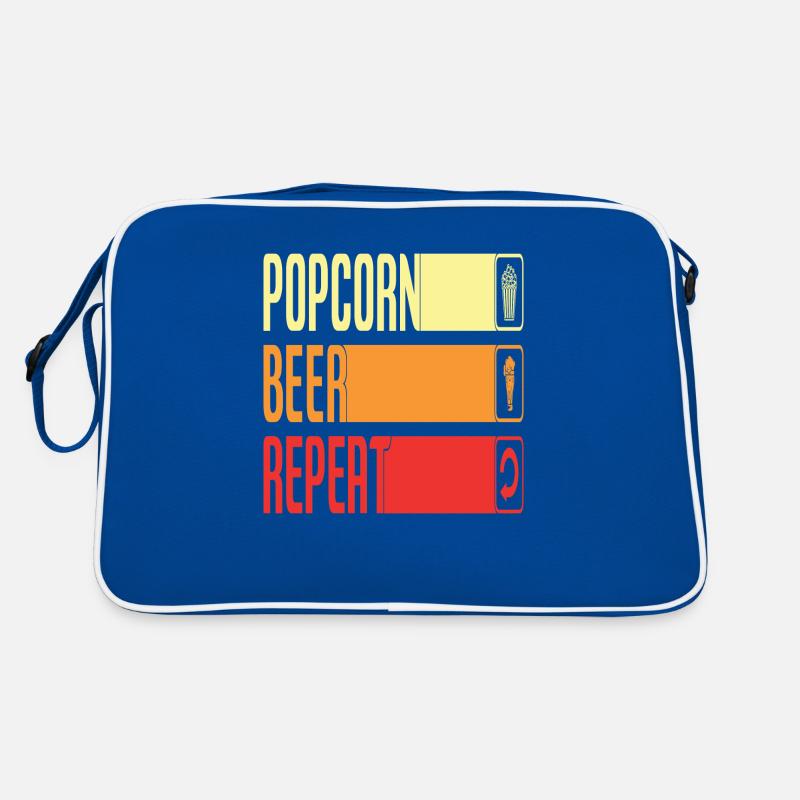 Popcorn Beer Repeat Retro Tasche