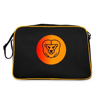 Lion aux yeux rouges - Sac Retro - noir/or - Dos