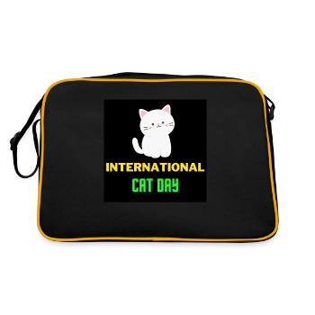 International cat day 2022 - Retro Bag - black/gold - Back