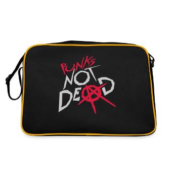 punks pas mort citation - Sac Retro - noir/or - Dos