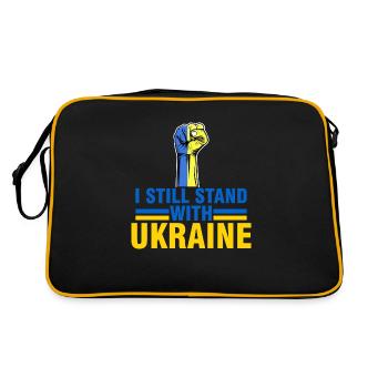 je suis encore soutiens Ukraine - support Ukraine - Sac Retro - noir/or - Dos
