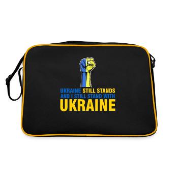 je suis encore soutiens Ukraine - Sac Retro - noir/or - Dos