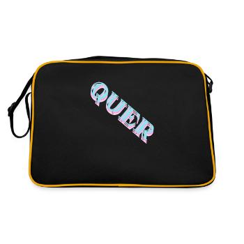 QUER - Retro Tasche - Schwarz/Gold - Hinten