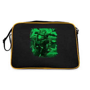 Motorcycle GS black green - Retro Bag - black/gold - Back
