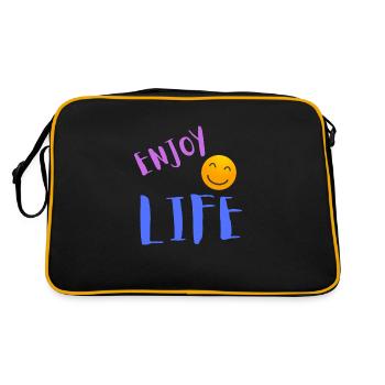 Enjoy life - Retro Bag - black/gold - Back