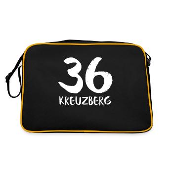 36 kreuzberg - Retro Tasche - Schwarz/Gold - Hinten