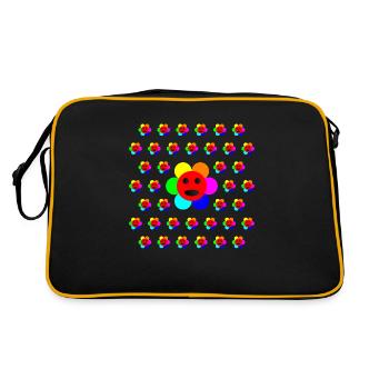Psycho-Flower - Art optique - Sac Retro - noir/or - Dos