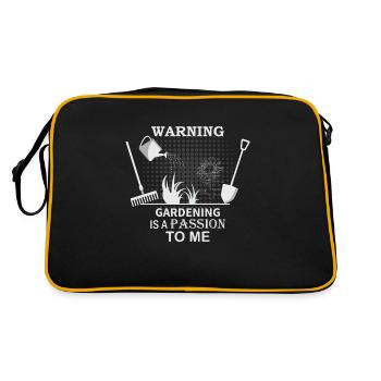 attention gardening is a passion for me - Retro Bag - black/gold - Back