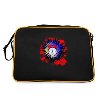 Alarme de réveil du matin - Sac Retro - noir/or - Dos