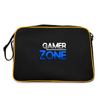 GAMER ZONE (Blue) - Gaming - Retro Bag - black/gold - Back
