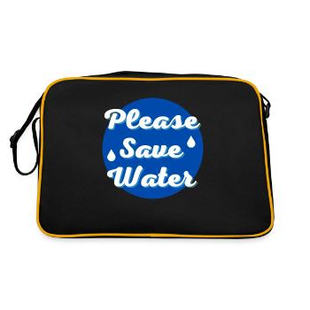 Please save water - Sac Retro - noir/or - Dos