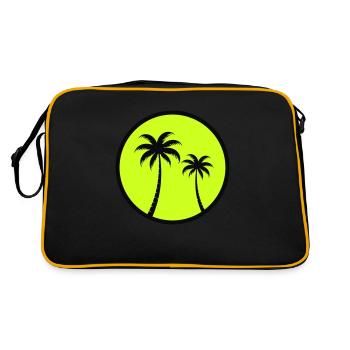 Palm trees - Retro Bag - black/gold - Back