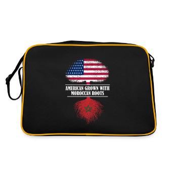 Américain cultivé avec des racines marocaines Maroc - Sac Retro - noir/or - Dos