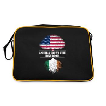 American grown with Irish roots Ireland - Retro Bag - black/gold - Back