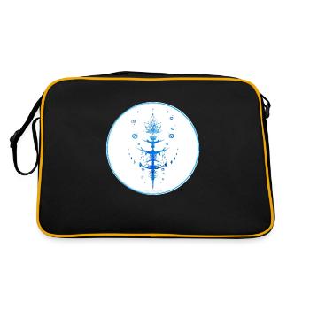 Mystique Collection ~ light blue ~ n°9 - Retro Bag - black/gold - Back