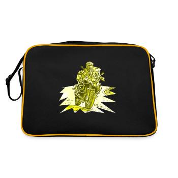 Courbe Adventure Bike jaune - Sac Retro - noir/or - Dos