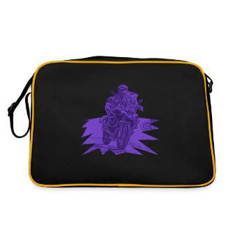 Adventure Bike courbe violet - Sac Retro - noir/or - Dos