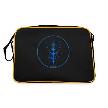 Mystique Collection ~ light blue ~ n°9 - Retro Bag - black/gold - Back