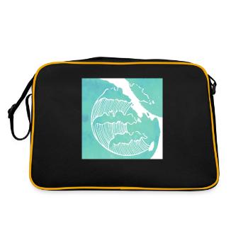 Ocean wave - Retro Bag - black/gold - Back