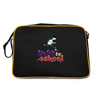 Retour à l'école garçons - Sac Retro - noir/or - Dos