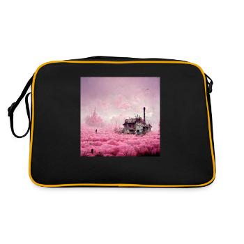 Post apocalyptic pink wonderland - Retro Bag - black/gold - Back
