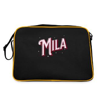 Mila name great girls gift idea - Retro Bag - black/gold - Back