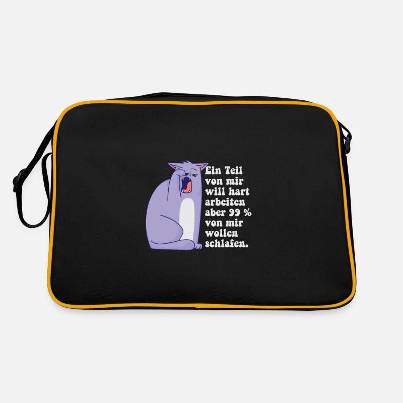 Ein part von mir möchte hart arbeiten Retro Tasche