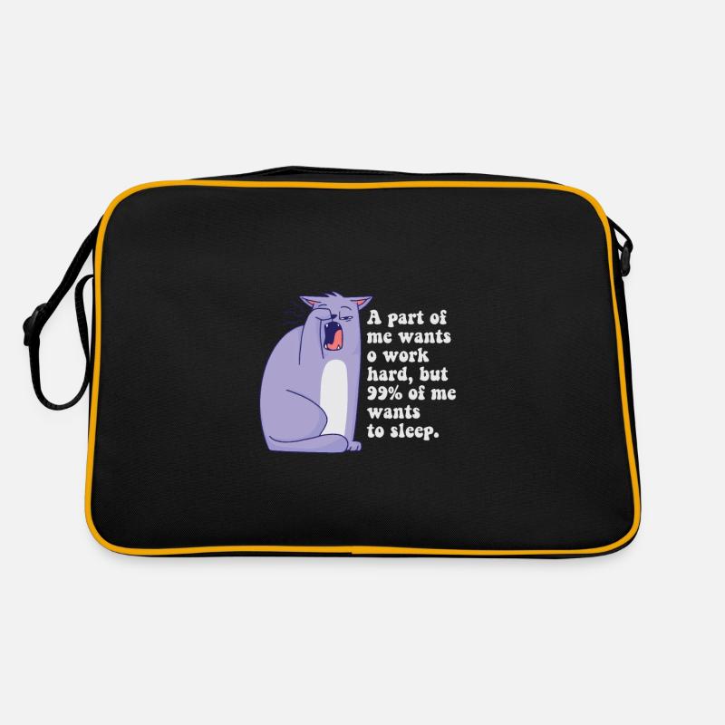 Une partie de moi veut travailler chat Sac Retro