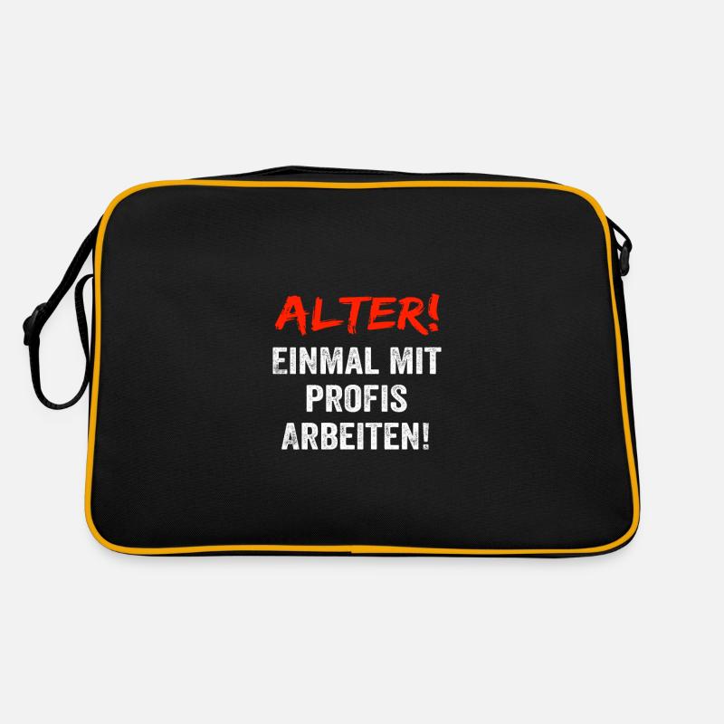 Einmal mit Profis arbeiten Retro Tasche